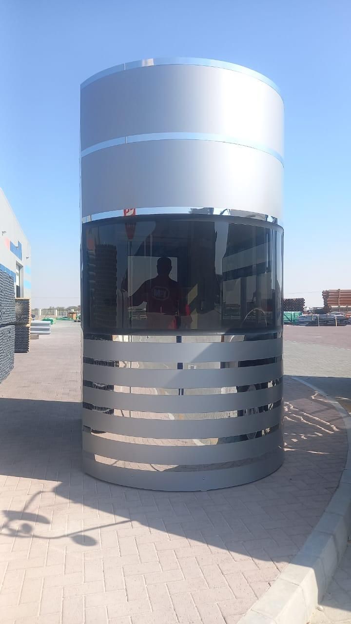 Curved ACP security cabin