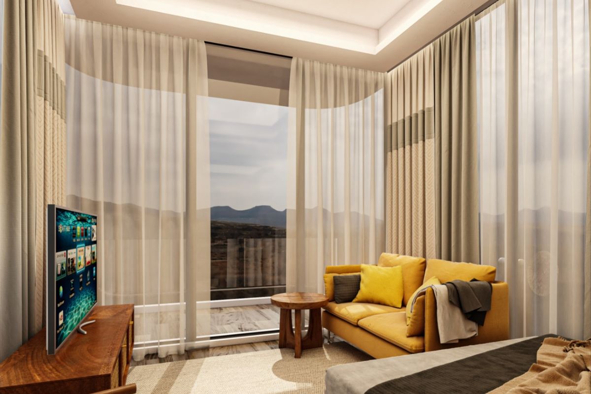 Interior sleeping and living area