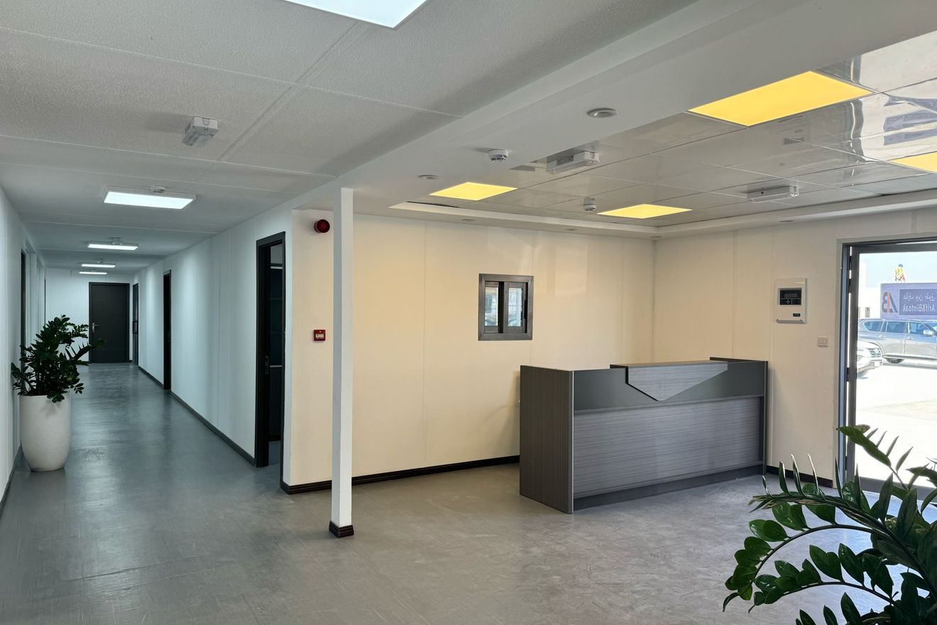 Reception desk at the entrance