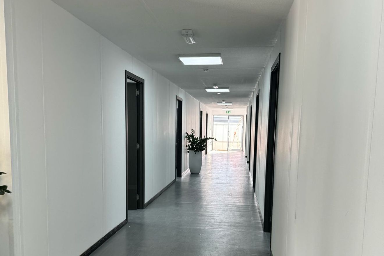 Corridor through to the fire exit